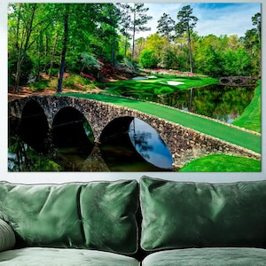 Golf Course canvas wall art prints Augusta National art Landscape canvas Golf Course wall art Nature print Living room decor