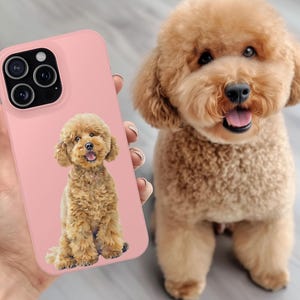 Custom Pet Photo Phone Case: Personalized Dog Cat Portrait image 2