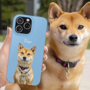 Custom Pet Photo Phone Case: Personalized Dog Cat Portrait image 5
