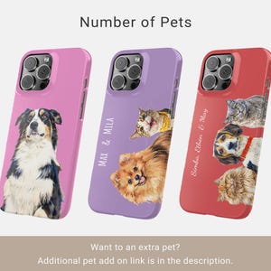 Custom Pet Photo Phone Case: Personalized Dog Cat Portrait image 6