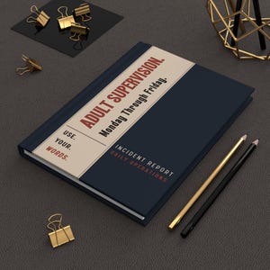 Adult Supervision Notebook | Funny HR Gift | HR Manager Gift | Human Resources Notebook | Recruiter Gift | People Operations
