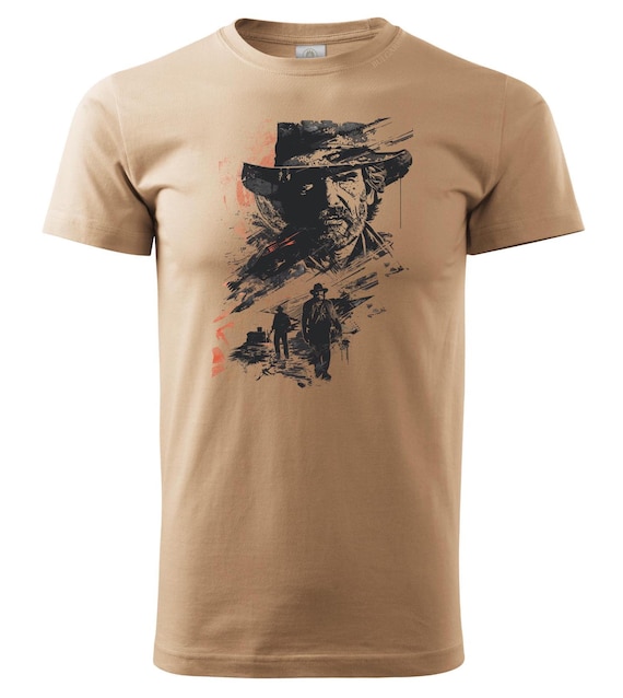 Men's Western Cowboy T-shirt Vintage Wild West Graphic Tee