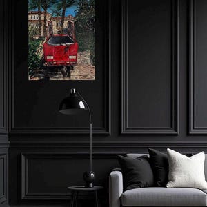 The World Is Yours’’ Lamborghini Countach paint with acrylic on 20x16inches canvas byLFS  (1/1 this is the original)