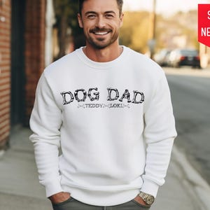 Dog Dad Shirt With Dog Names, Personalized Gift For Dog Dad, Custom Dog Dad Shirt With Pet Names, Dog Owner Shirt, Dog Lover Fathers Day Tee