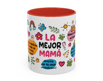 La Mejor Mamá Mug, Spanish Mom Coffee Cup (Ceramic, 11oz or 15oz), Friends Gift
