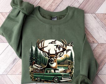 Ducks Bucks and Trucks Shirt: Funny Hunting Tee for Men, Friends Gift