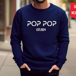 Custom Pop Pop T-Shirt with Grandkids Names, Personalized Father&#39;s Day Gift, Established Grandpa Tee, Gift for Pop Pop from Grandchildren