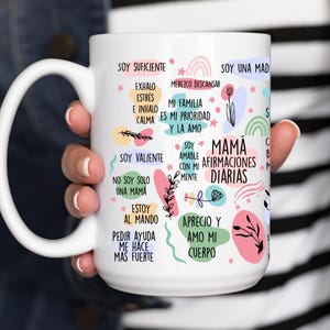 Spanish Mom Affirmations Coffee Mug: Positive Gift for Mama