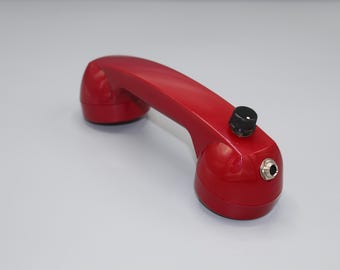 Circuit Bent RARE New Red Telephone Microphone w/ Filter Control-Lo Fi Effects Phone Mic by Statikstramentz
