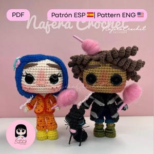 Girl&#39;s Pajama, Black Cat & Boy&#39;s Cotton Candy Digital Pattern ESP/Pattern ENG Crochet