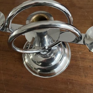 Art deco chrome candle holder, Dutch design, 1920s