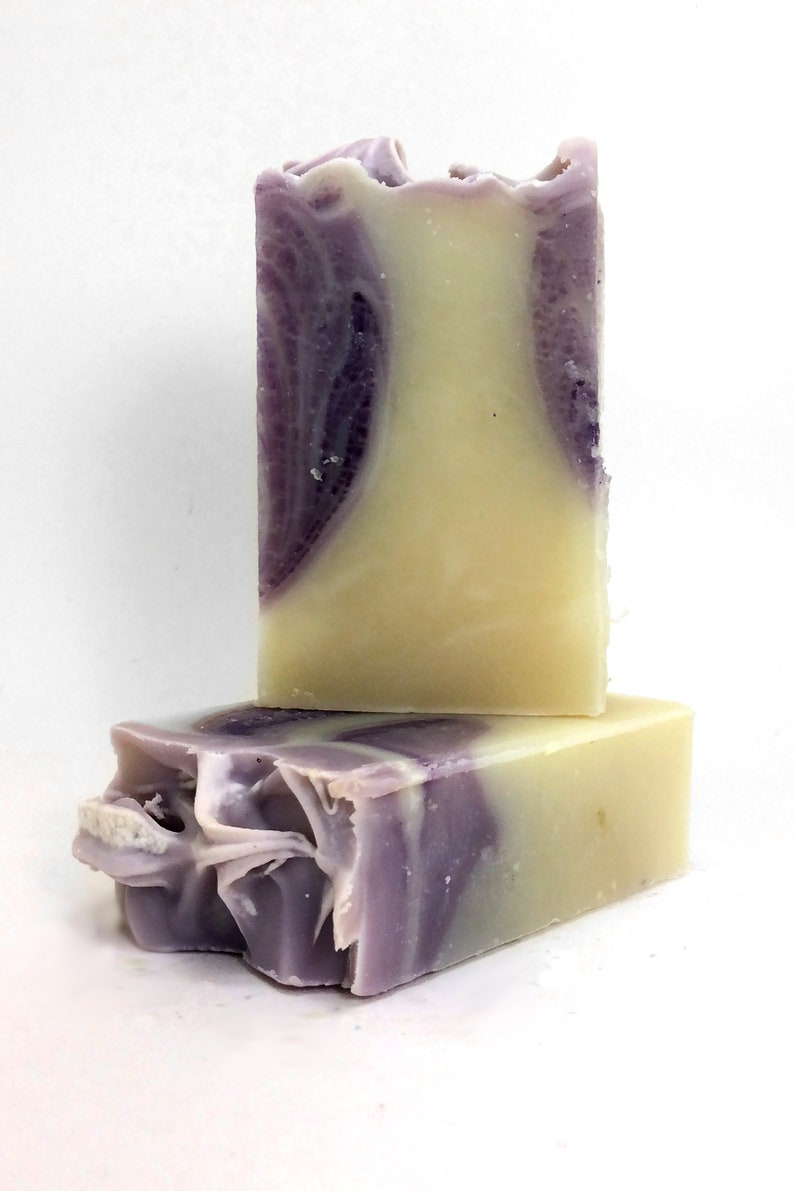Natural handcrafted lavender bar soap image 1