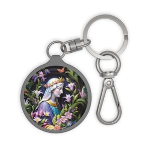 Virgin Mary Keychain, Our Lady Keychain, Blessed Mother Keychain, Keyring Tag, Religious Keychain, Catholic Gift, Faith-inspired gift