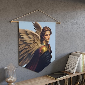 St Michael Archangel Pennant, St Michael Banner, St Michael Flag, Religious Pennant, Catholic Banner, Catholic Gift