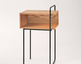 Hé—ZI Side Table-Black+Oak