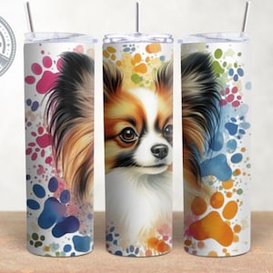 Ontwerp papillon, 20 oz magere beker wrap, aquarel beker wrap, sublimatie, png-download