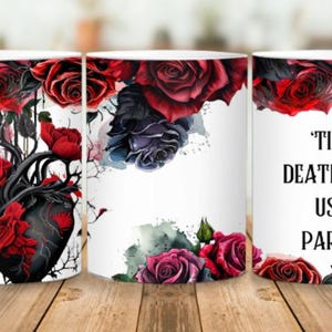 Papier d'emballage gothique pour la Saint-Valentin, conception de cadeau de mariage, cadeau alternatif pour la Saint-Valentin, papier d'emballage thème sombre, sublimation, PNG, téléchargement immédiat