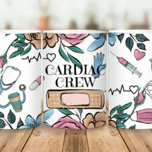 Cardiac Crew Design, Beruf, Heart Crew, Becherverpackung, Becherverpackung, Sublimation, PNG Download, Cardiac Crew Mug Design