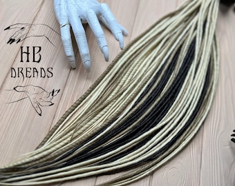 Long Synthetic Dreads: Dark Brown & Blonde Twisted Dreadlock Extensions