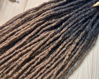 Crochet Synthetic Dreads custom made dreadlocks brown natural look hair extensions