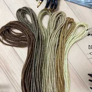 Natural Soft Synthetic Dreads - Custom Made Single-Ended Extensions for Boho or Viking Style, Thin Dreadlocks Light, Soft Christmas Gift