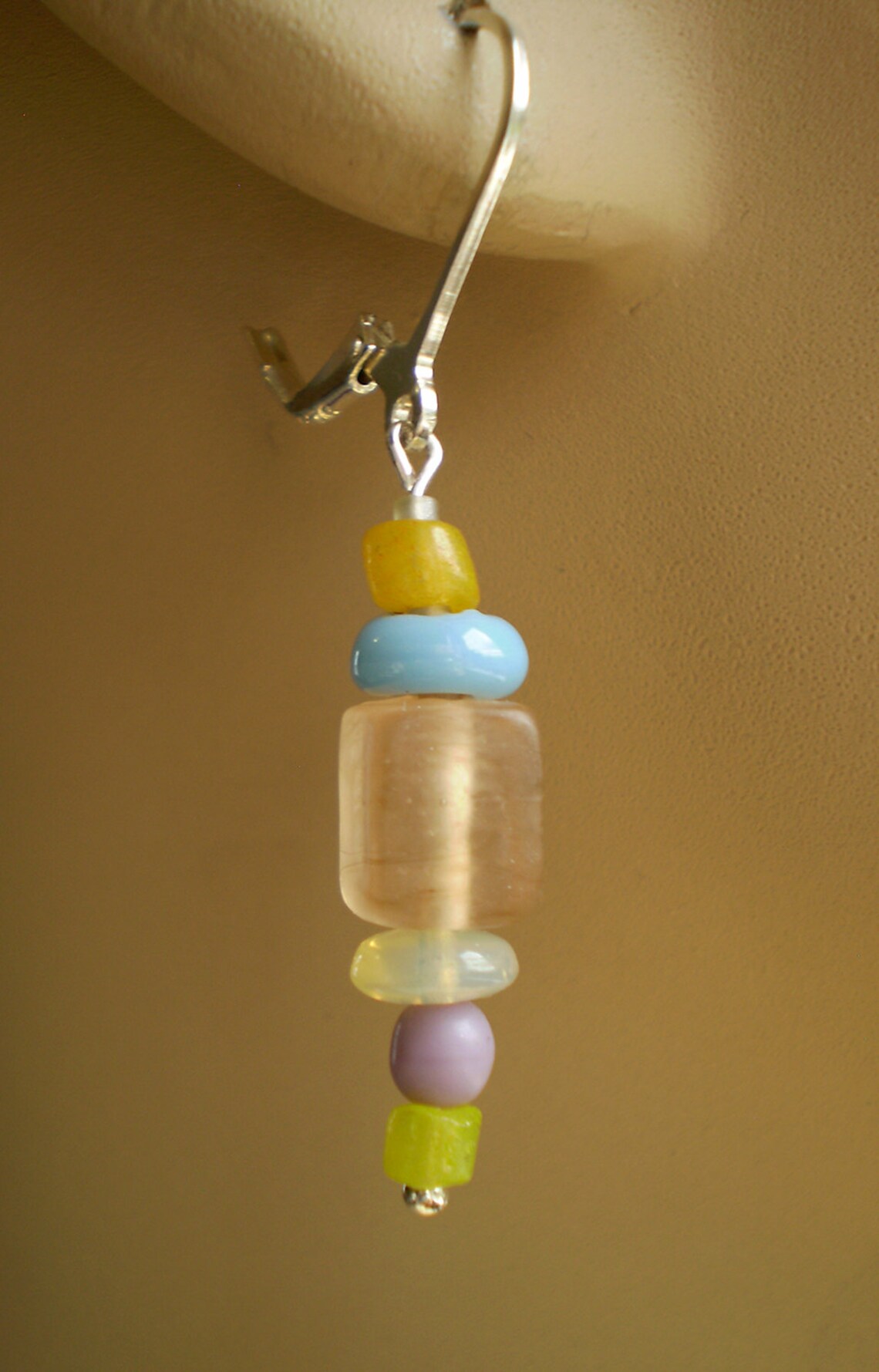 Beach Glass Pastel Earrings Etsy