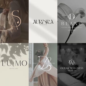 Custom Luxury Minimalist Initial Monogram Logo Design (Digital Product)