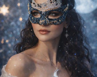 Moon Goddess & Gods masquerade mask