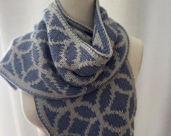 Double Knitting Scarf Knitting Pattern “Mosaic of Silence”