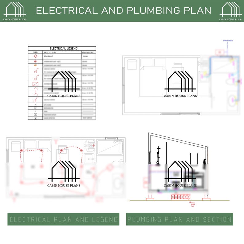 Tiny House Plans 10 x 20, Cabin House Plans, Small House Plans, Tiny Cabin DIY Plans, Cottage House Adu Plans, Prefab Tiny Home Plans image 10
