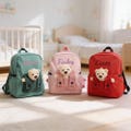 Personalized toddler backpack with name, teddy bear backpack, customized name bag, toddler backpack. product logo