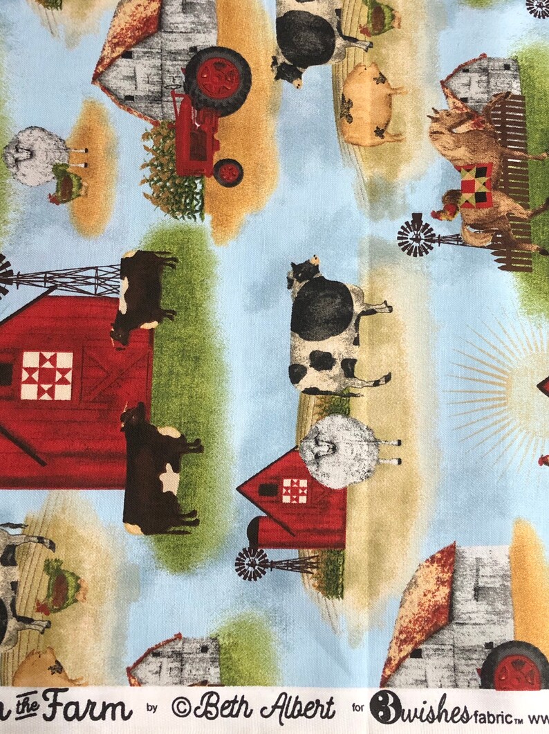 Beth Albert On The Farm Fabrics 3 Wishes Fabric Farm Theme Etsy