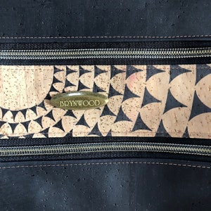 Crossbody Bag, Cork Crossbody Bag, Three Zipper Crossbody Bag, Triple Zip Cork Handbag image 4