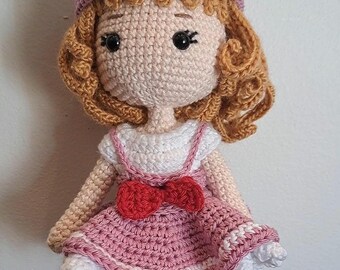 Handgemachte Baumwolle Amigurumi Puppe: 20 cm Häkelspielzeug