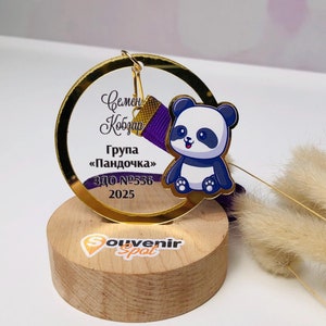 Acrylic medals, Custom design, Panda medals for preschool, Set of medals, Appreciation award gift, Personalized badge with logo