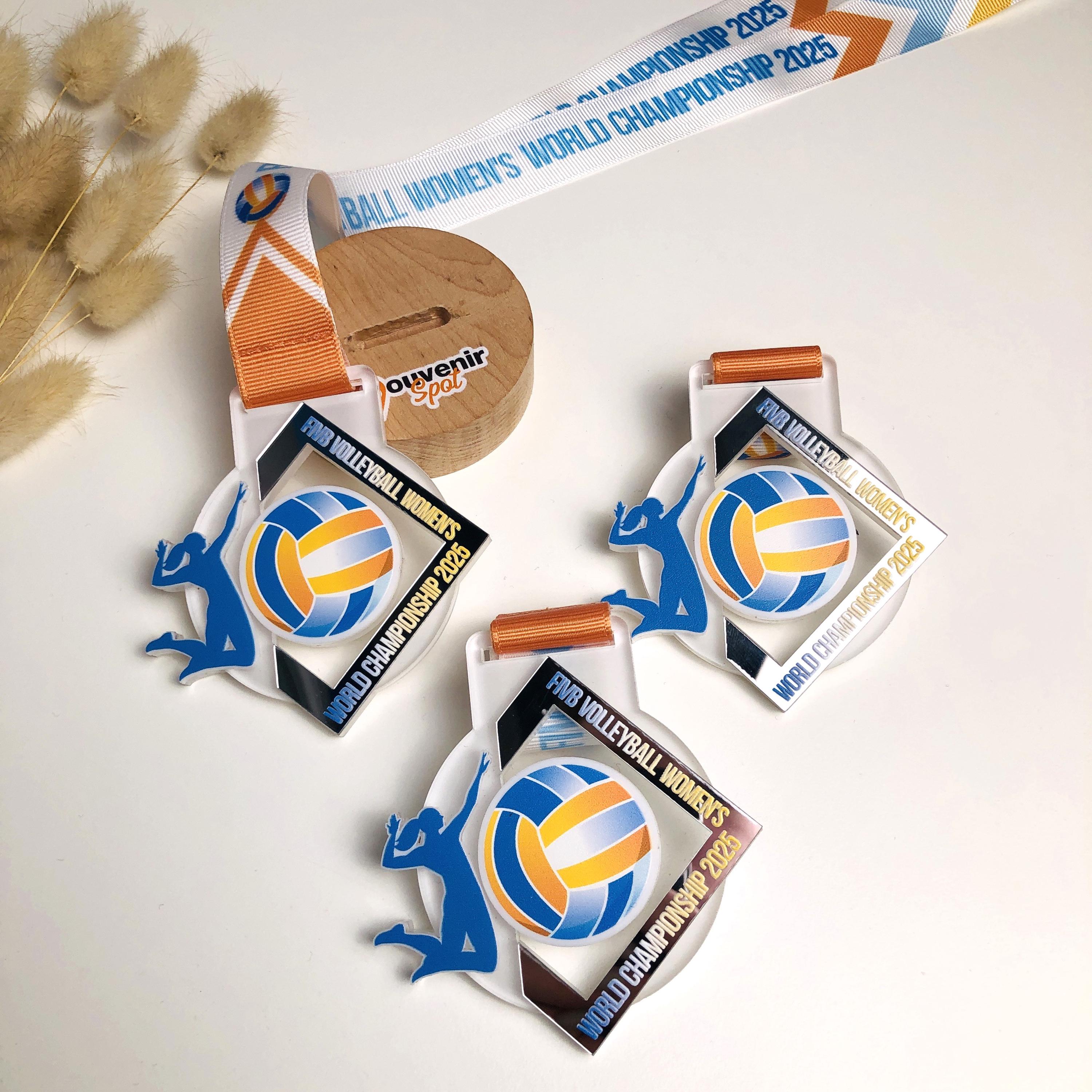 Volleyball Medal Award With Free Lanyard – Great For School Team Sports (MS711)