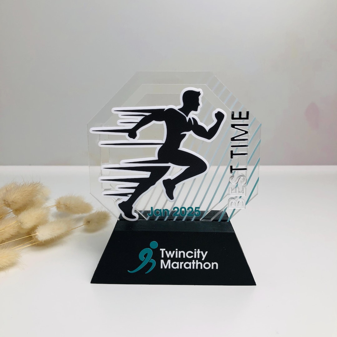 Trophy Inscriptions Running Running Trophy Award, Acrylic Plaque for Runner, Custom Sport Award ...