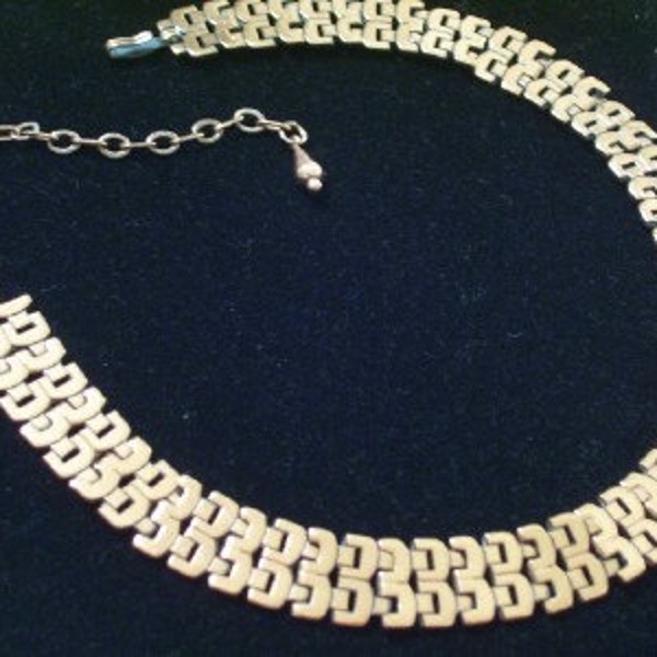 RESERVED Rare Vintage RENOIR Copper Mesh Link Necklace