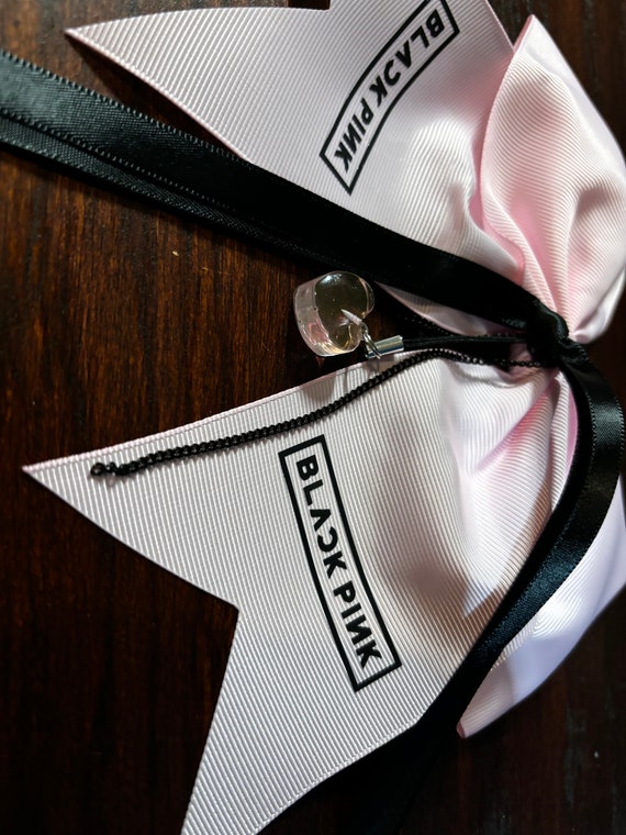 K-pop Pink and Black Hair Bow - Blackpink - Etsy