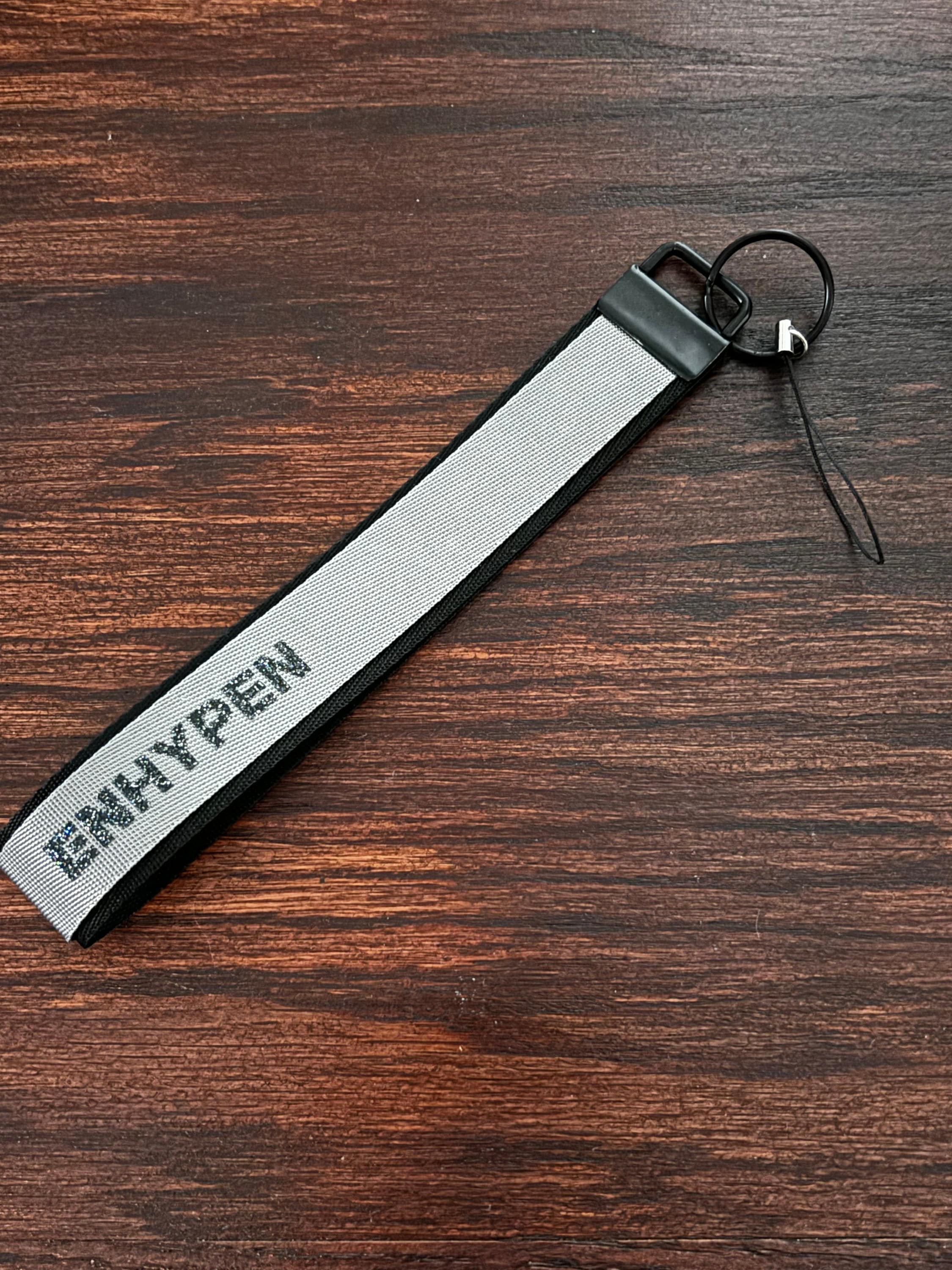 K-pop Light Stick Wristlet Lanyard - Enhypen- Black/gray- Double