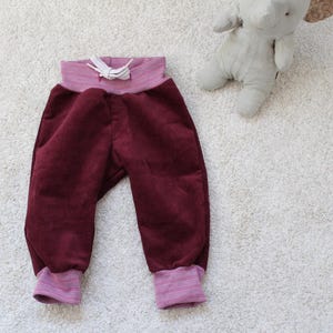 Children&#39;s clothing trousers bloomers boys girls baby corduroy red cuffs and cord size 74