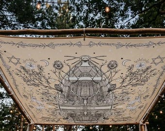 Artisan Wedding Chuppah Canopy – Personalized Fabric Chuppah – 12 Signature Designs