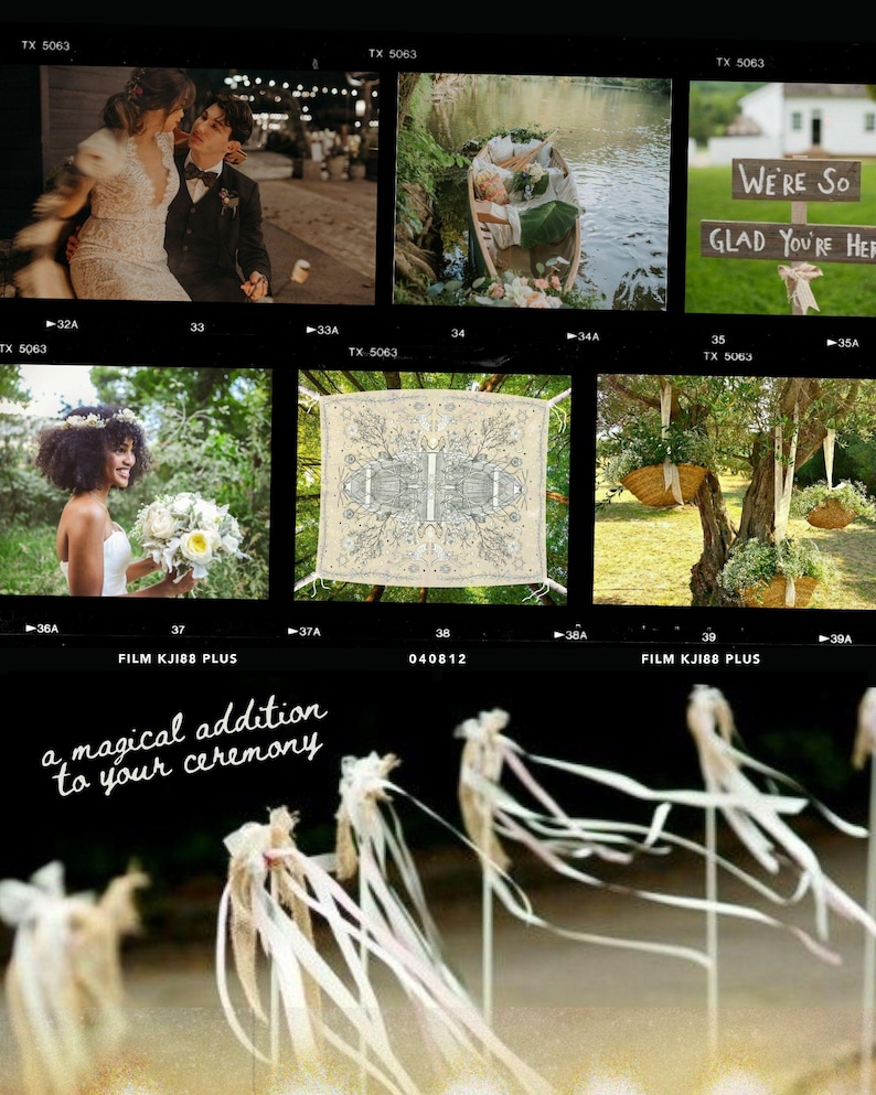 Tree of Life Wedding Chuppah Canopy – Crafted with Love Hand-Illustrated Organic Natural Fabric image 14