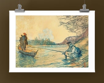 Out Fishing . giclee fine art print