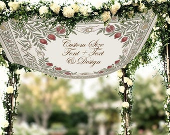 Custom Cotton Wedding Chuppah Canopy – Personalized Heirloom Cloth