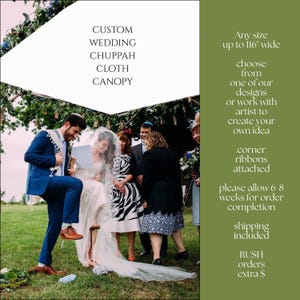 Custom Size Organic Wedding Chuppah Canopy – Personalized Heirloom Cloth