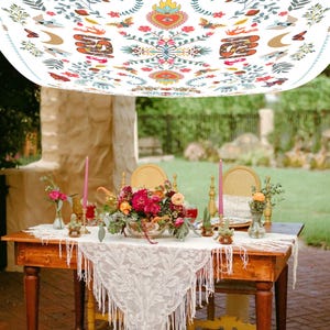 Artisan Wedding Chuppah Canopy – Personalized Fabric Chuppah – 9 Signature Designs image 4