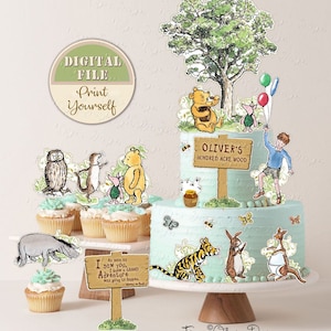 Classic Winnie the Pooh and Friends Cake Toppers, Winnie the Pooh Birthday  Party, Winnie the Pooh Cut Outs, Winnie Party Decorations 02 -  Israel