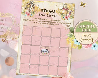 Winnie the Pooh Baby Shower Bingo Game (Digital Download)