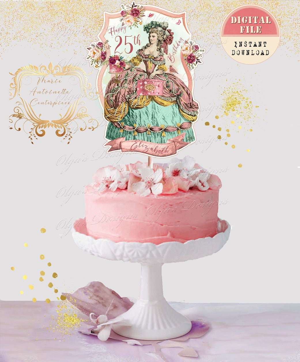 Marie Antoinette Fake Cupcake Artwork 12 Legs Designer Collection